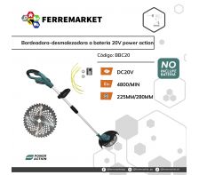 BORDEADORA-DESMALEZADORA A BATERIA 20V POWER ACTION