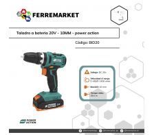 TALADRO A BATERIA 20V - 10MM - POWER ACTION