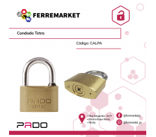 CANDADO DE LATON LLAVE TETRA PADO
