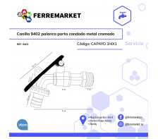 CANILLA 9402 PALANCA PORTACANDADO METAL CROMADO VANN 3/4X1