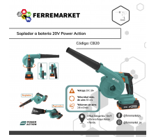 SOPLADOR A BATERIA 20V POWER ACTION