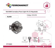 CERRADURA PARA CAJON FG-31 PADO NIQUELADO