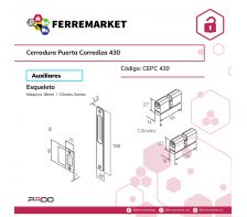 CERRADURA PUERTA CORREDIZA 430 PADO