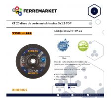 XT 20 DISCO DE CORTE METAL RHODIUS 9X1.9 TOP	