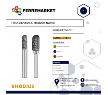 FRESA CILINDRICA C REDONDA RHODIUS ALPHA