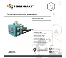 PRESURIZADOR AUTOMATICO POWER ACTION