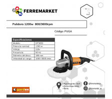PULIDORA GARDEX 1200W 800/3600 RPM