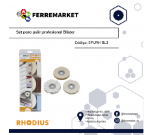 SET PARA PULIDO PROFESIONAL 3PZ BLISTER RHODIUS
