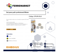SET PARA PULIDO PROFESIONAL 3PZ BLISTER RHODIUS