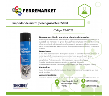 LIMPIADOR DE MOTOR (DESENGRASANTE) 650ML TEKORO