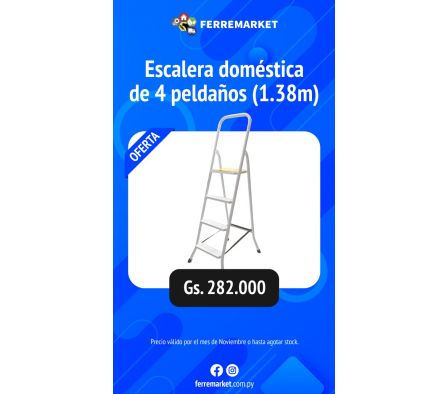 ESCALERA DOMESTICA DE 4 PELDAÑOS 1.38M