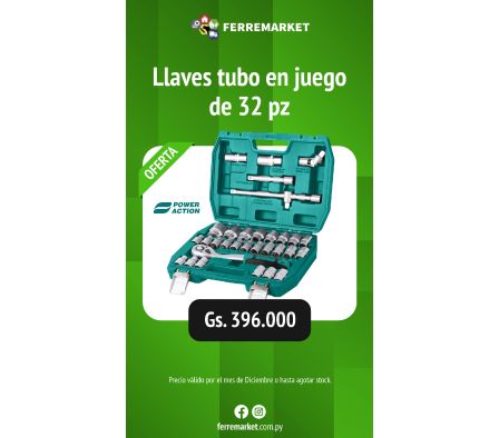 LLAVES TUBO EN JUEGO DE 32PZ