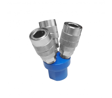 ACOPLE RAPIDO TRIPLE PARA MANGUERA COMPRESOR REF.AM3