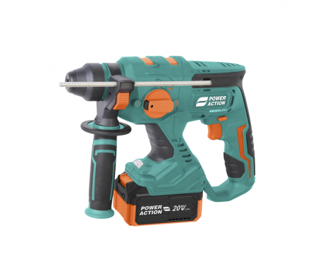 TALADRO A BATERIA 20V CON MARTILLO ROTATIVO 3 FUNCIONES P.A.