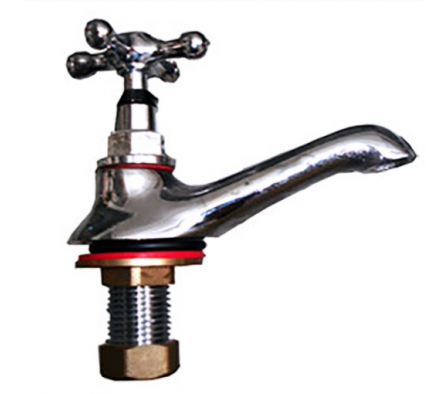 CANILLA REF 05 MESA LAVATORIO BAJO CRUZ FIJO METAL VANN