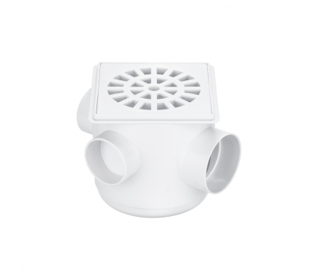 CAJA SIFONADA REJILLA CUADRADA HERC 100X100X50 MM HERC