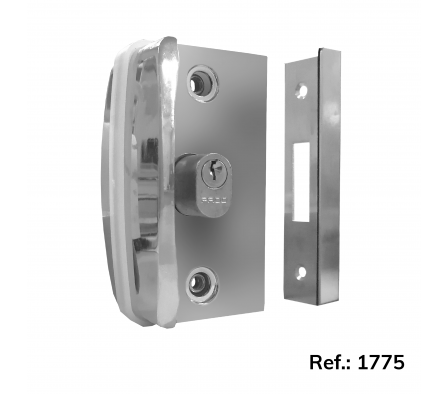 CERRADURA BLINDEX CORREDIZA PV06 CILINDRO COMPLETO OVAL CR