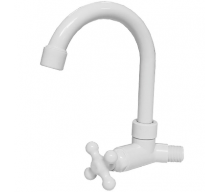 CANILLA 1045 PARED COCINA ALTO CRUZ MOVIL BLANCO PLASTICO VANN TIPO P