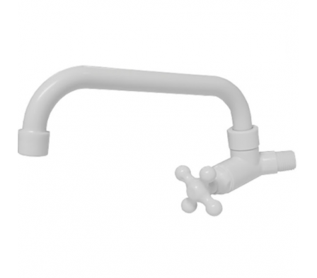 CANILLA 1047 PARED COCINA BAJO CRUZ MOVIL BLANCO PLASTICO VANN TIPO U