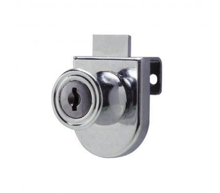 CERRADURA PUERTA VIDRIO CON MANIJA FPVP-20 4053 CROMADO