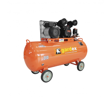 COMPRESOR GARDEX 3 HP DE 200L A CORREA