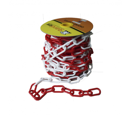 CADENA PLASTICA BLANCO/ROJO GARDEX