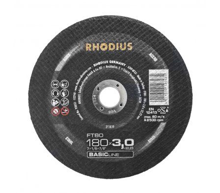 FT 80 DISCO DE CORTE METAL RHODIUS BASICLINE