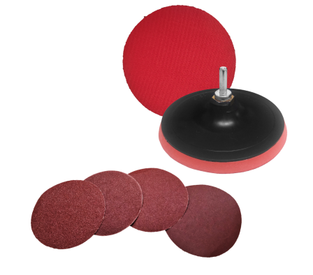 DISCO VELCRO PARA PULIR CON 4 LIJAS 115MM
