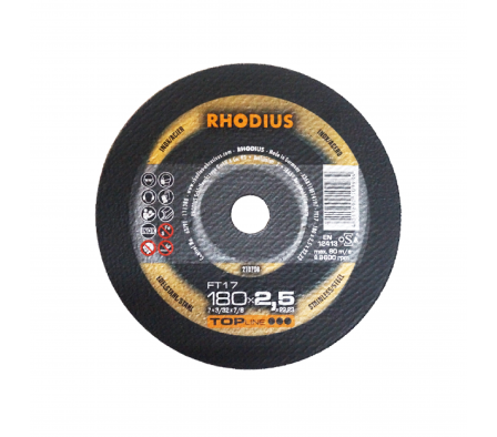 FT 17 DISCO DE CORTE METAL INOXIDABLE RHODIUS TOP