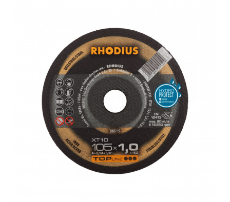 XT 10 DISCO DE CORTE METAL INOXIDABLE RHODIUS TOP