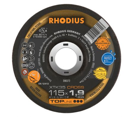 XTK 35 CROSS DISCO CORTE DE METAL INOXIDABLE RHODIUS TOP