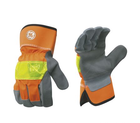 GUANTE REFLECTIVO CON DOBLE PALMA DE CUERO