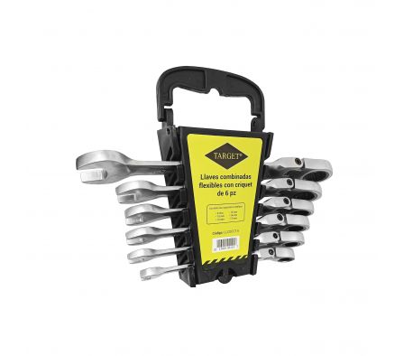 LLAVE COMBINADA FLEXIBLE CON CRIQUET DE 6PZ