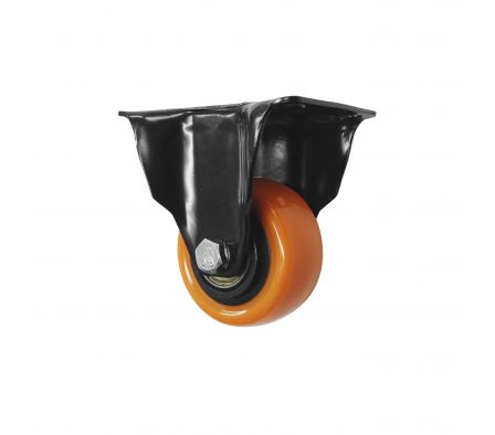 RUEDA PVC NARANJA BASE FIJA