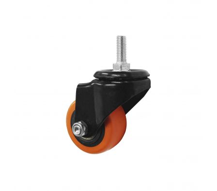 RUEDA PVC NARANJA BASE CON ROSCA