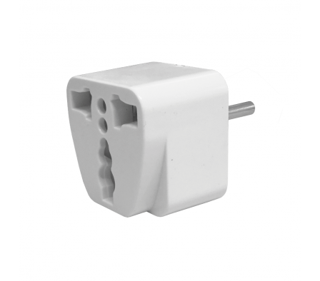 FICHA ADAPTADOR BLANCO 10 AMP (PIN GRUESO)