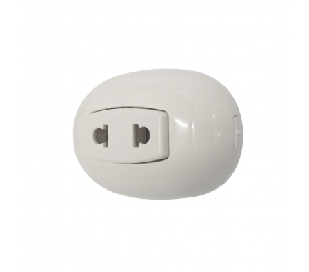 TOMA CORRIENTE PLASTICO EXTERNO OVALADO