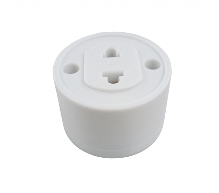 TOMA EXTERNA REDONDA SIMPLE (COLOR BLANCO)