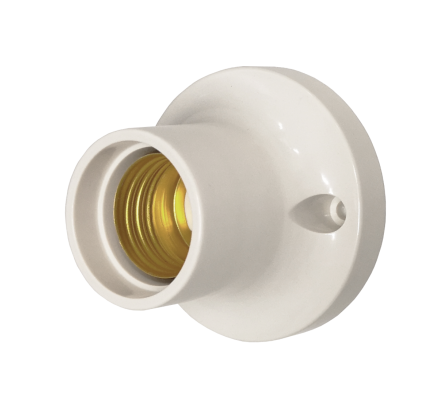 PORTALAMPARA RECTO DE PLASTICO E27