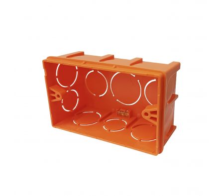 CAJA DE CONEXIÓN RECTANGULAR CON NIVELACION (NARANJA)