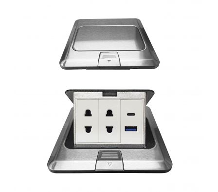 PICO TOMA MULTIPLE DE PISO CON TAPA