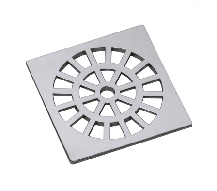 REJILLA CROMADA CUADRADA SIN SOPORTE HERC