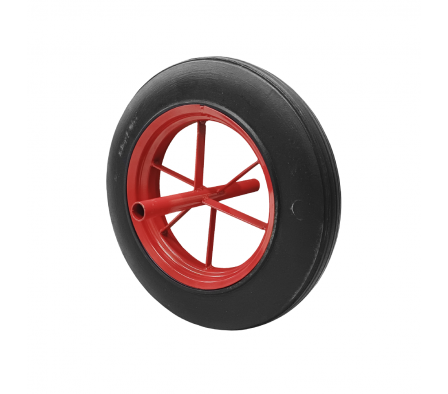 RUEDA PARA CARRETILLA MACIZA GARDEX 14X4 CON EJE