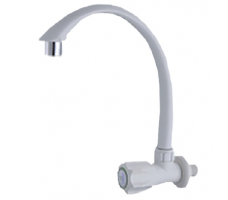 CANILLA 1044 PARED COCINA ALTO POMO MOVIL BLANCO PLASTICO VANN TIPO J