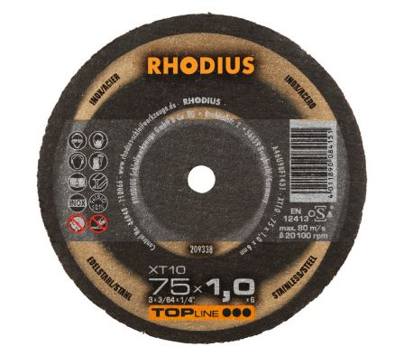 XT 10 DISCO DE CORTE MINI INOXIDABLE RHODIUS TOP