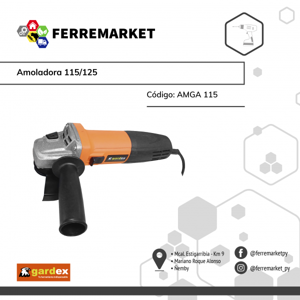 AMOLADORA GARDEX 115/125MM 850W 11.000RPM