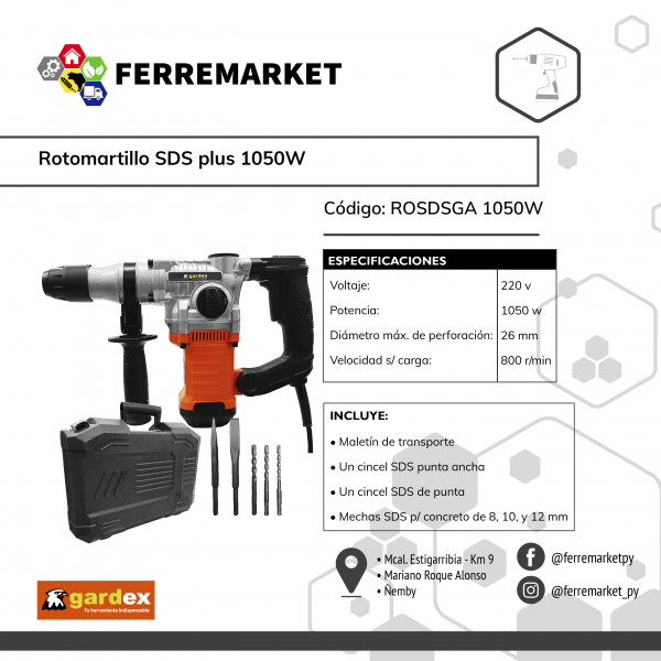 ROTOMARTILLO SDS PLUS 1050W